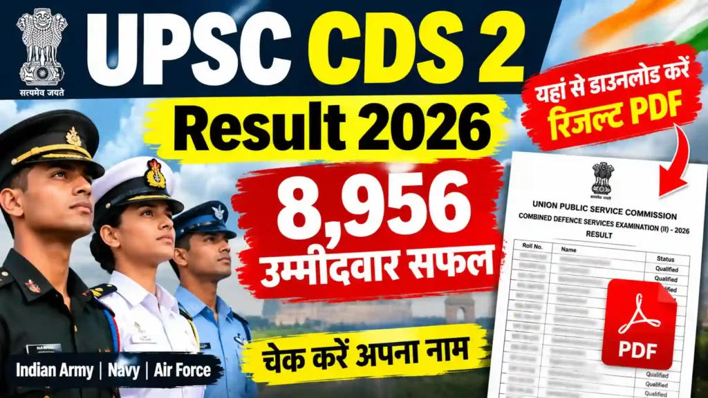 UPSC CDS 2 Result 2026